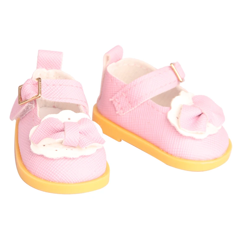 5cm PU Leather Doll Shoes Rabbit Bow,Flower Shoes Sandal Sneakers Boots For 14inch American doll,EXO,Cotton Doll,Nancy,Dolls Toy