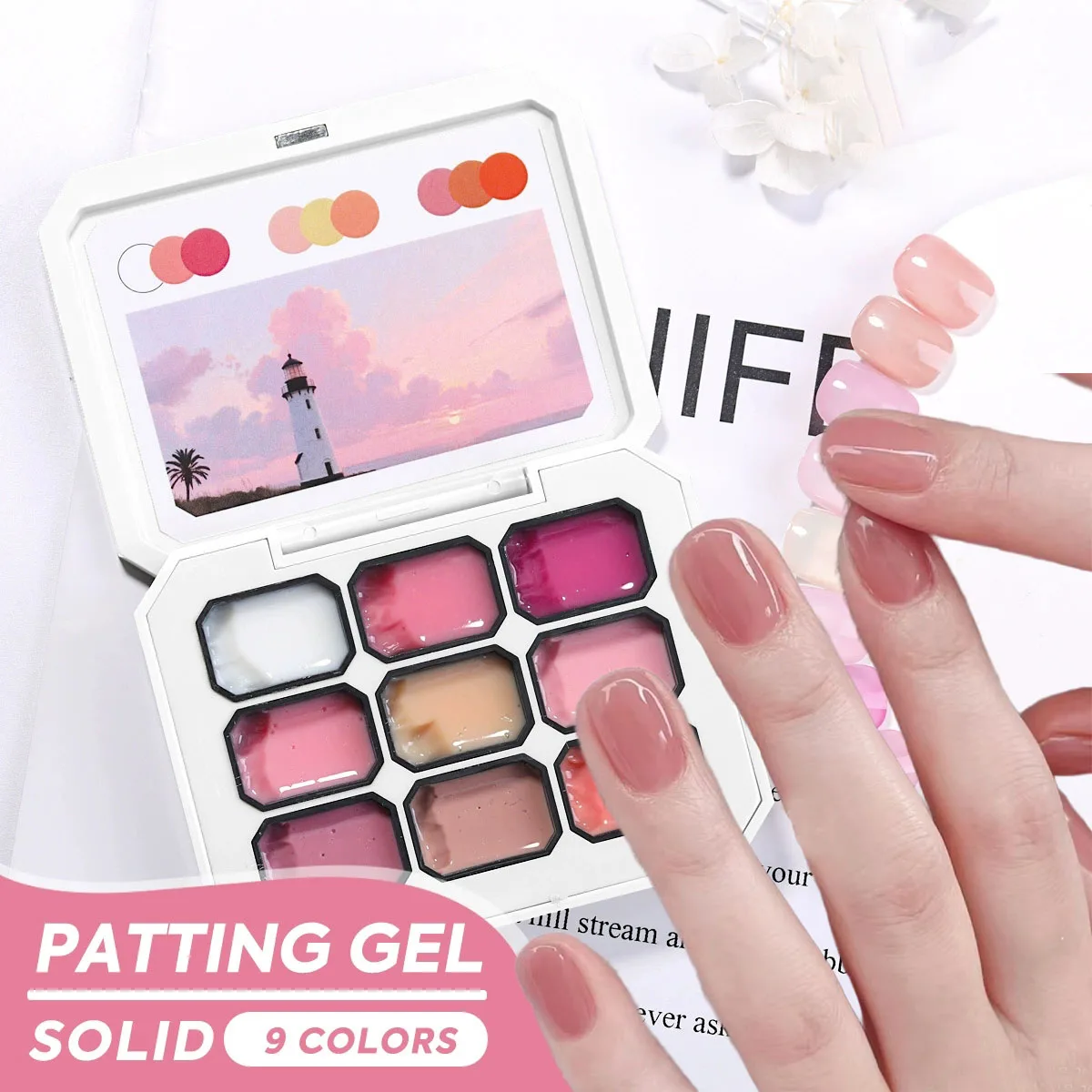 

1pc 9 Color Solid nail polish gel Cherry Blossom Pink glue Gradual Change UV&LED Nail Art Creation Decoration DIY Nail Salon Y2K