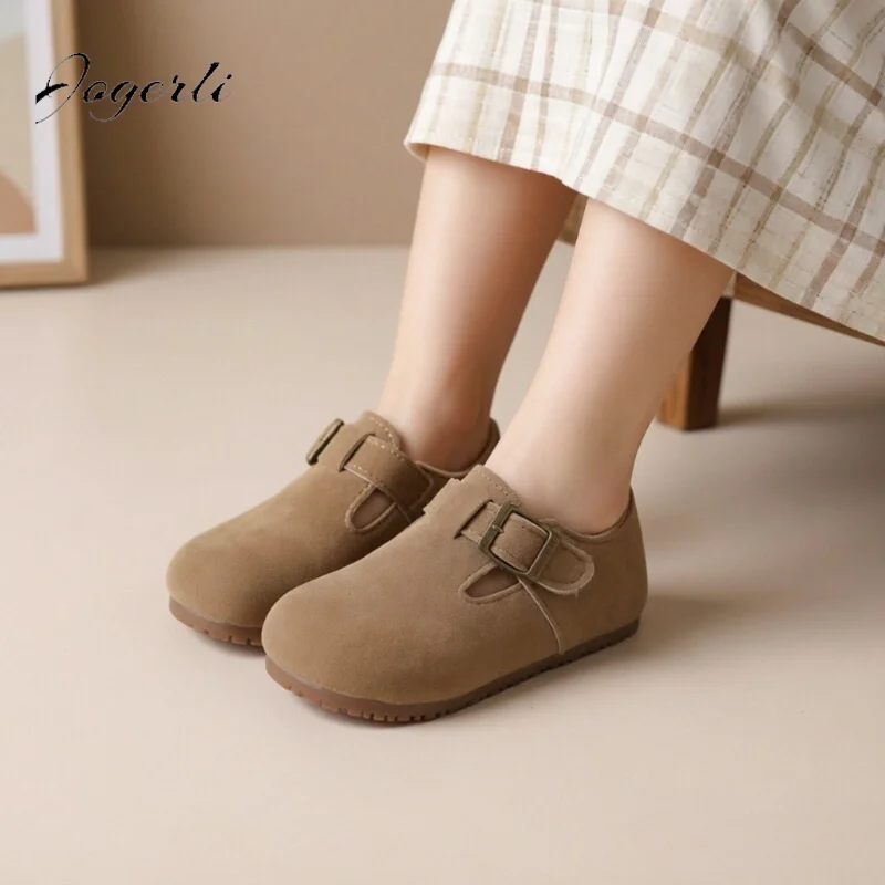 

Spring Autumn Children's Retro Boys Girls Babies Cute Soft-soled Non-slip PU Leather Shoes Casual Loafer