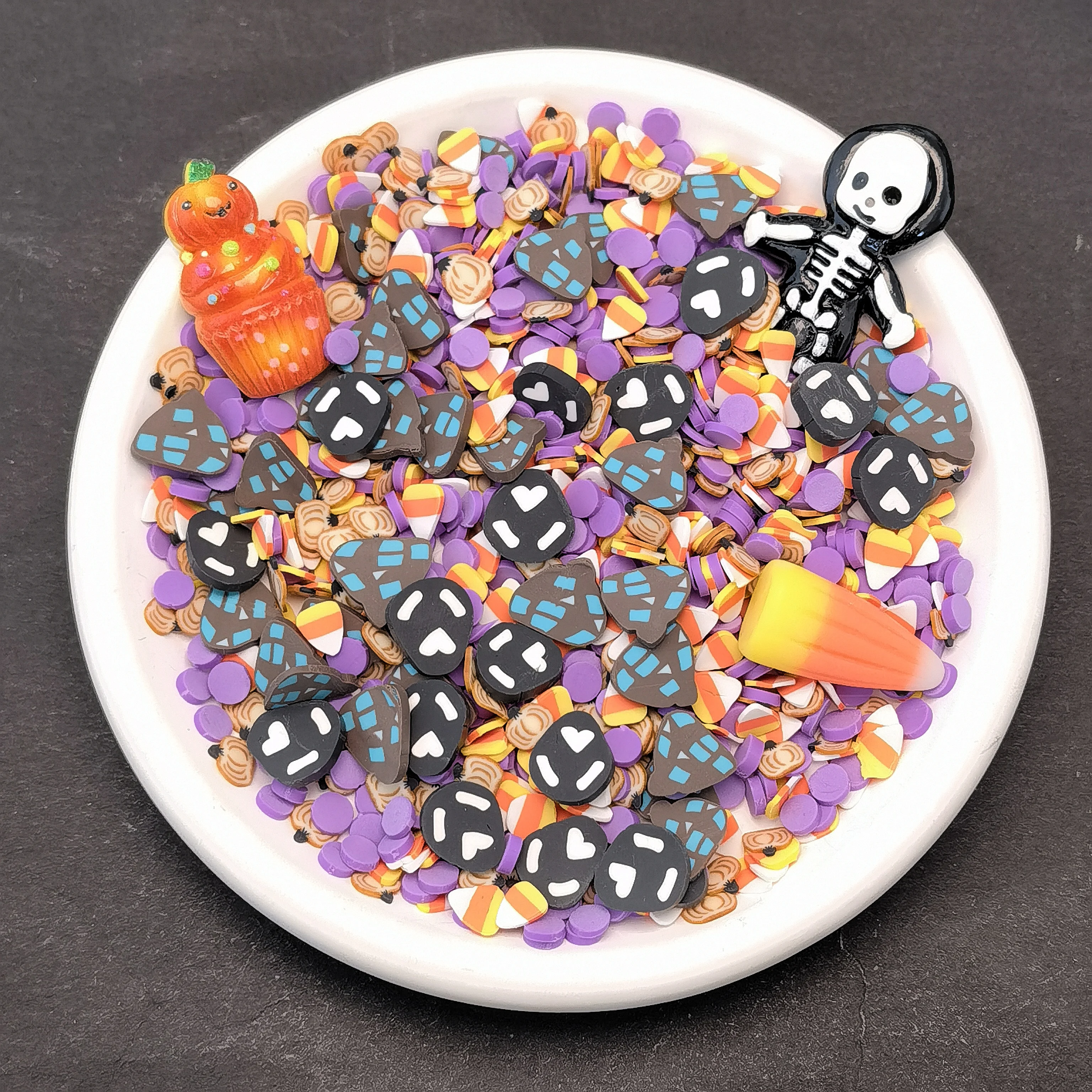 Resin Charms Mixed Halloween Shape Slices Polymer Clay Sprinkles for Slime Filling Accessories DIY Nail Art Decoration Crafts Ma