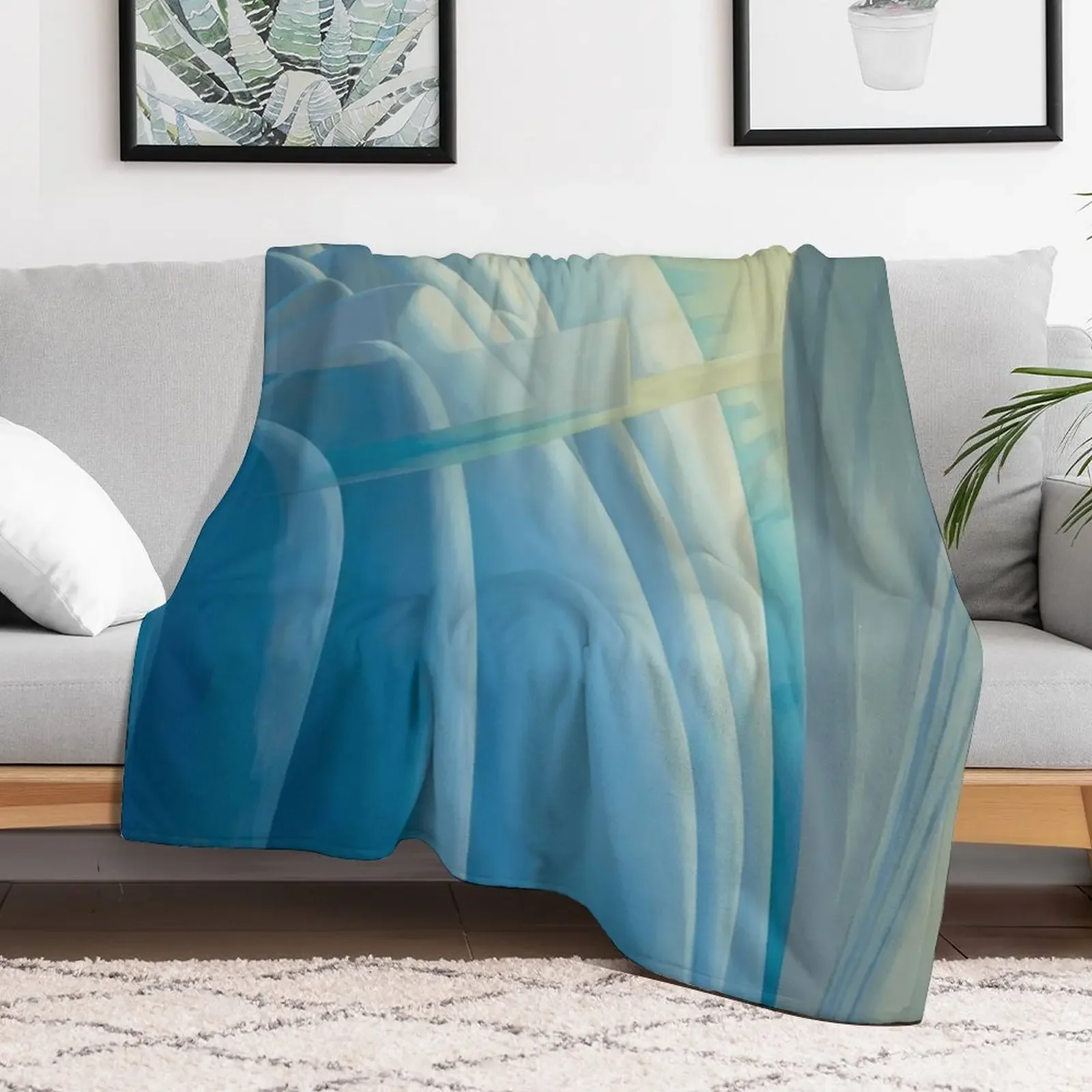 A Fantasy by Lawren Harris Throw Blanket Luxury Flannel Decorative Sofas Blankets