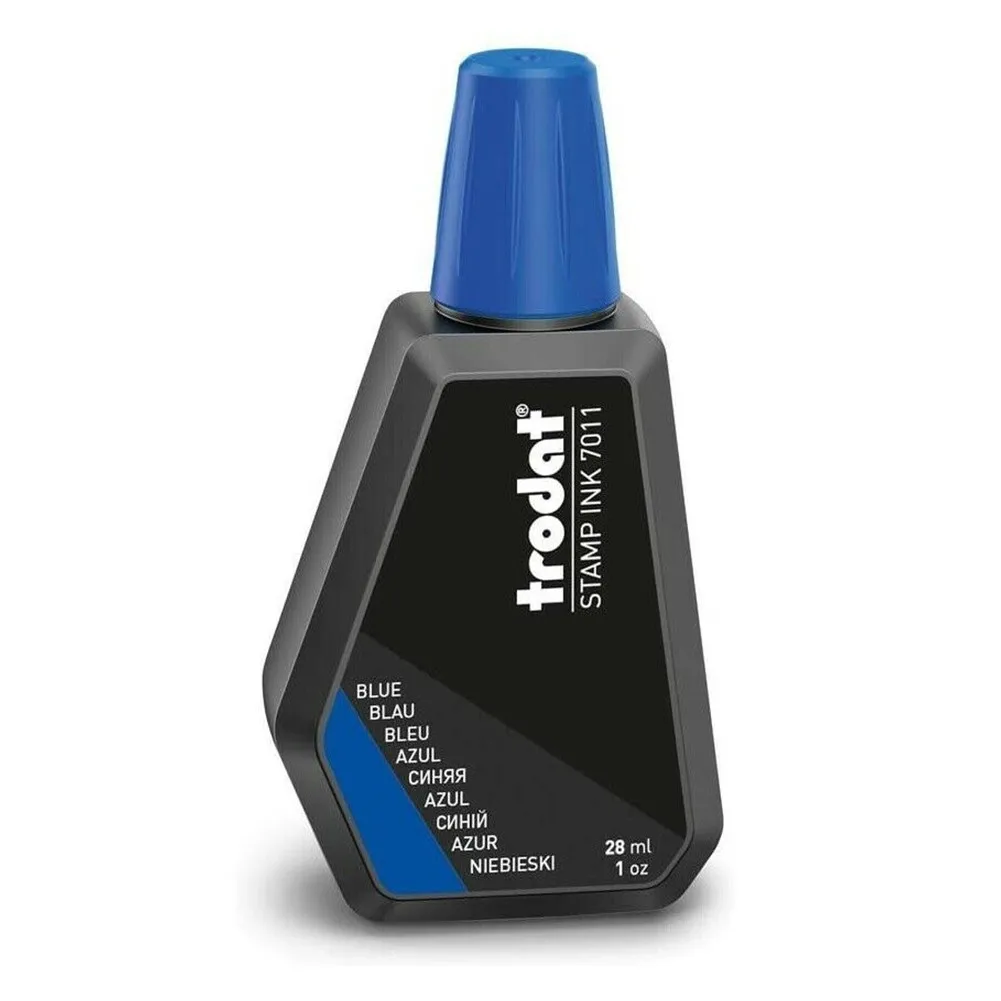 Trodat-almohadilla de tinta de sello 7011, 28 Ml (Colores), rojo/azul/negro/Verde/Morado para-= todas las tintas = almohadillas =-que se pueden recargar, herramientas