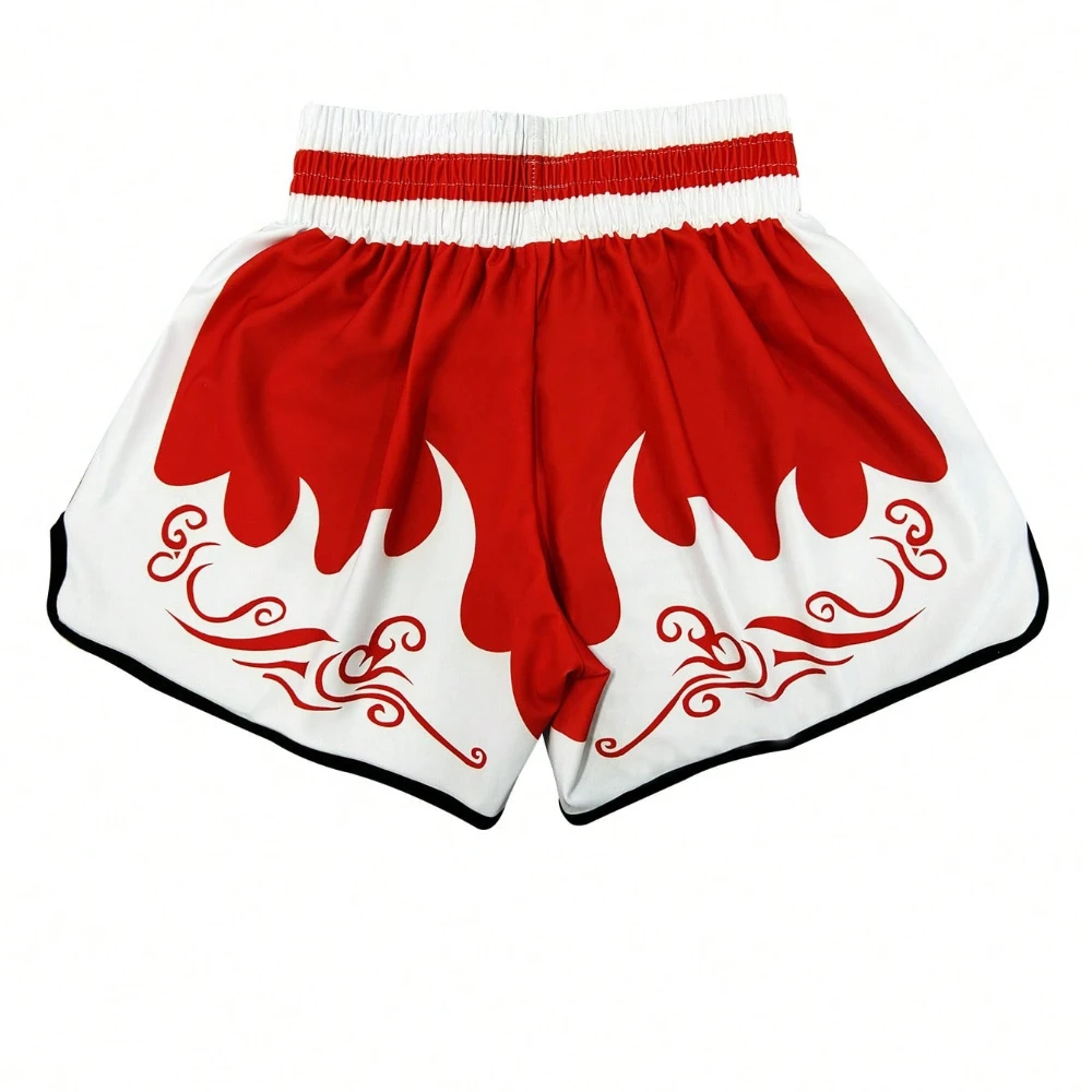 

2025 New Men's Boxer Shorts, Creative Art Print Training Fitness Shorts, Martial Arts Casual Wear, Training and Running Shorts