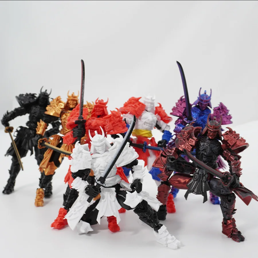 New Lucky Dummy Toy Model Joints Movable 3D Printing Lucky Robot DIY Assembly Soldier Samurai Action Figure Toy Ornaments Gift