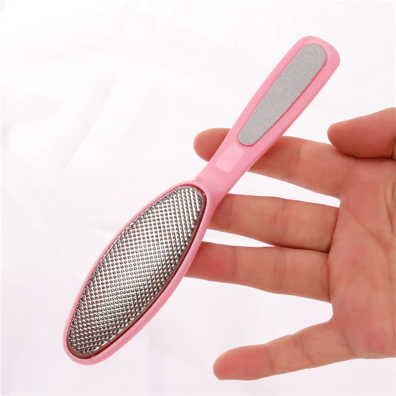 Double-headed เครื่องบดเท้าสแตนเลสสตีลเท้าถู BOARD Grindstone แปรงขัดเท้า Dead Skin แฟ้ม Pedicure Remover