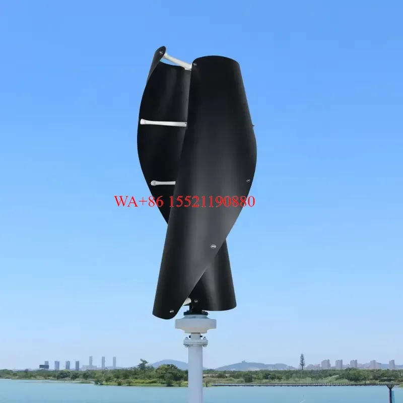 WMWMNU 5-10kW Vertical Axis Helix Wind Turbine Hybrid Solar Wind Generator System Kit for Home Farm Rooftop 12V 24V 48V