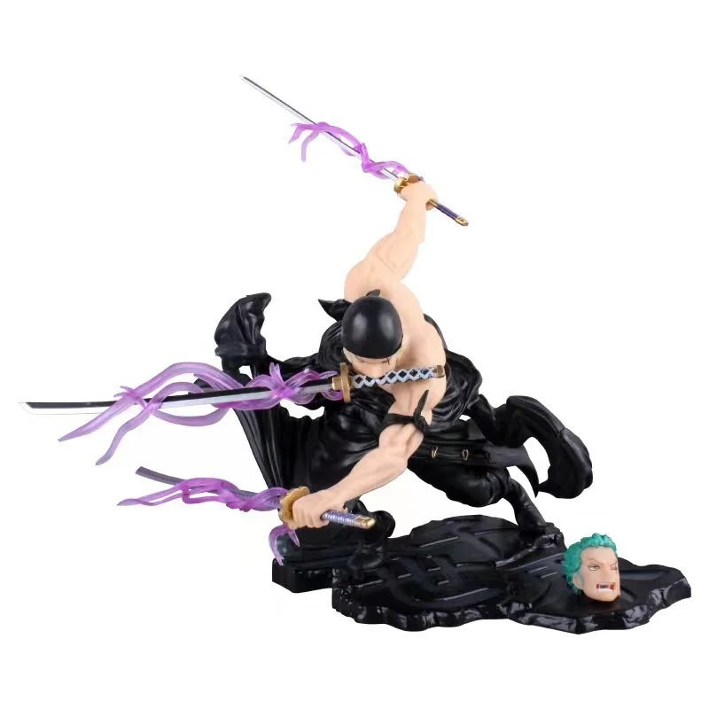 Figura d'azione modello giocattolo anime con flusso a tre spazole variabile in scatola - Figurina da collezione Spada Qi Tre Thousand World