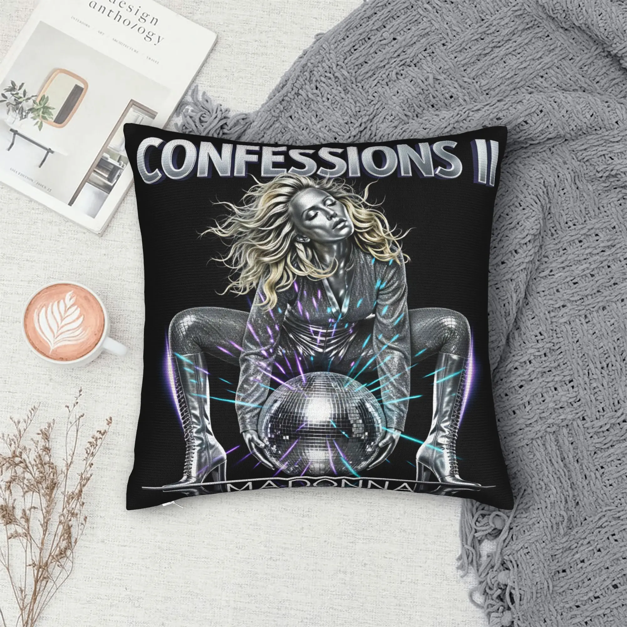 M-Madonna Confessions I Feel So Free Pillow Cover  Soft Cushion Cover Funny Pillow Case For Sofa Bedroom Home Decor
