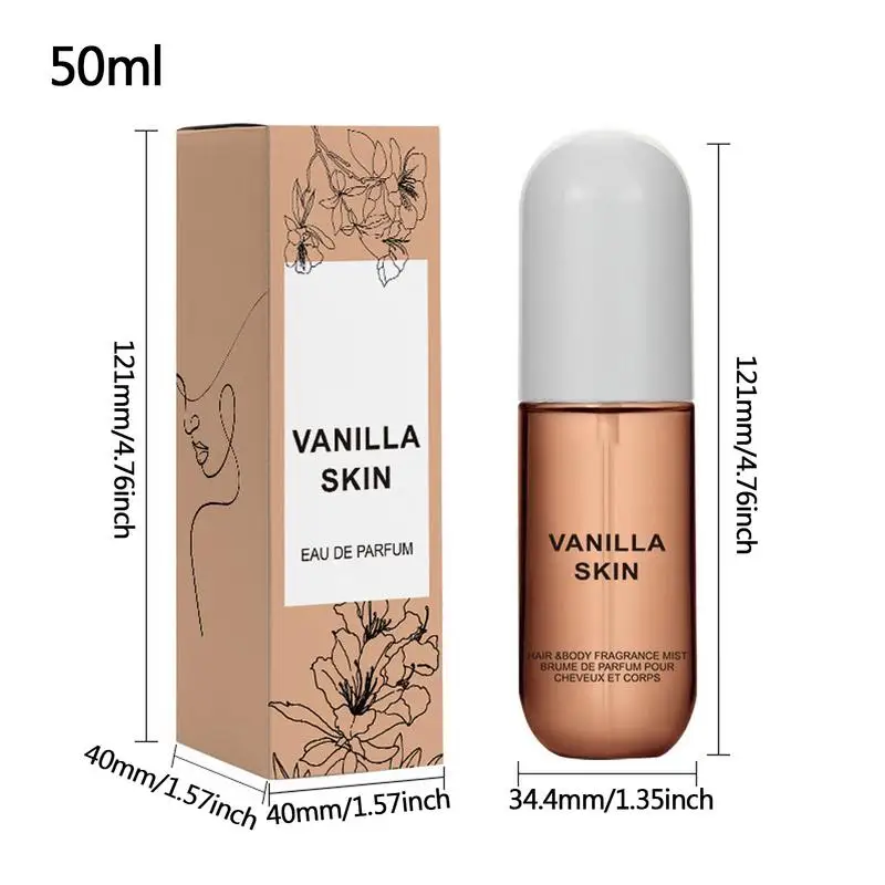 50ml Vanilla Skins Body Perfume Spray Long-Lasting Non-Irritating Body Mist Fragrance Oil For Women Whole Body