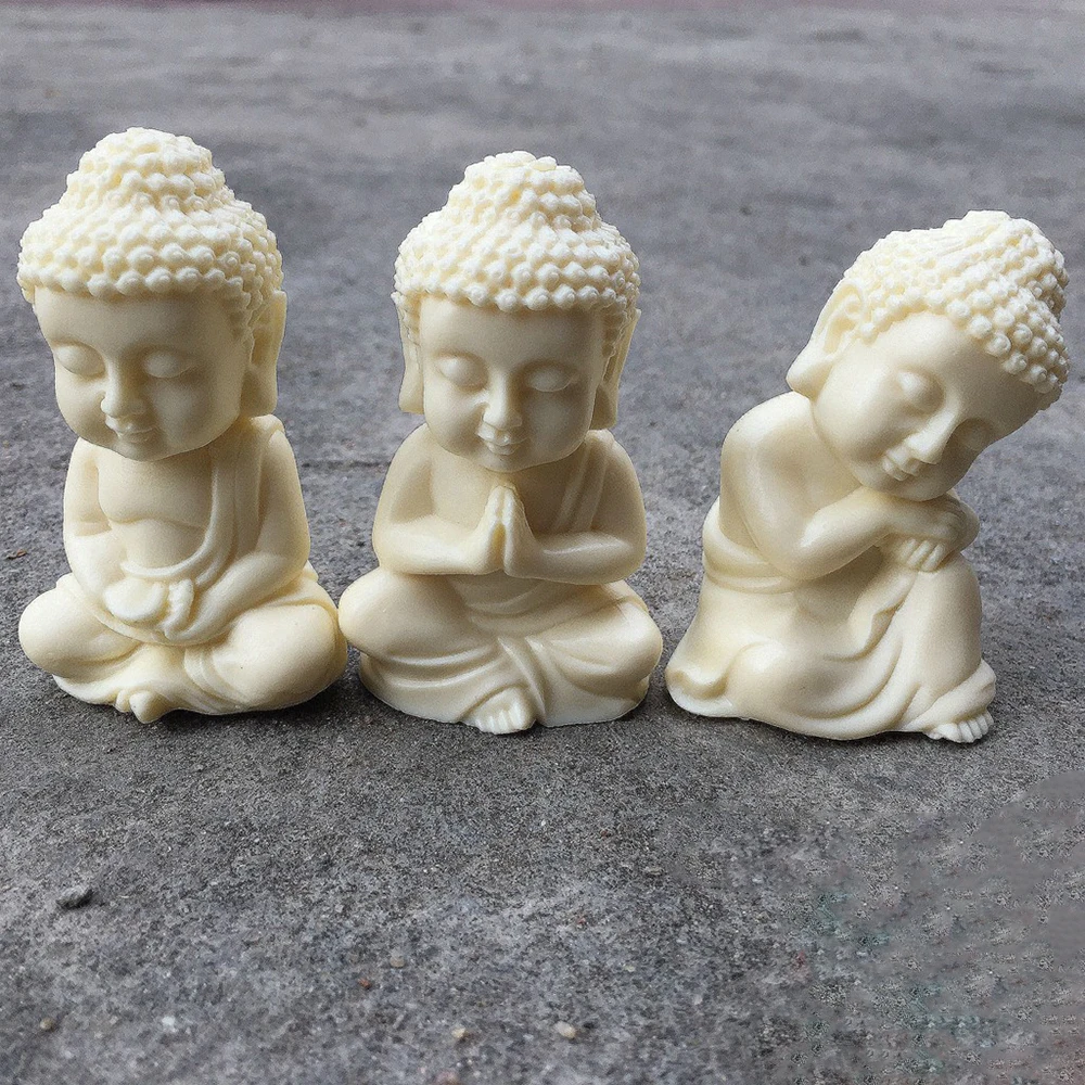 3D Maitreya Silicone Candle Mold DIY Church Buddha Making Plaster Epoxy Resin Aroma Soap Chocolate Baking Molds Home Decor