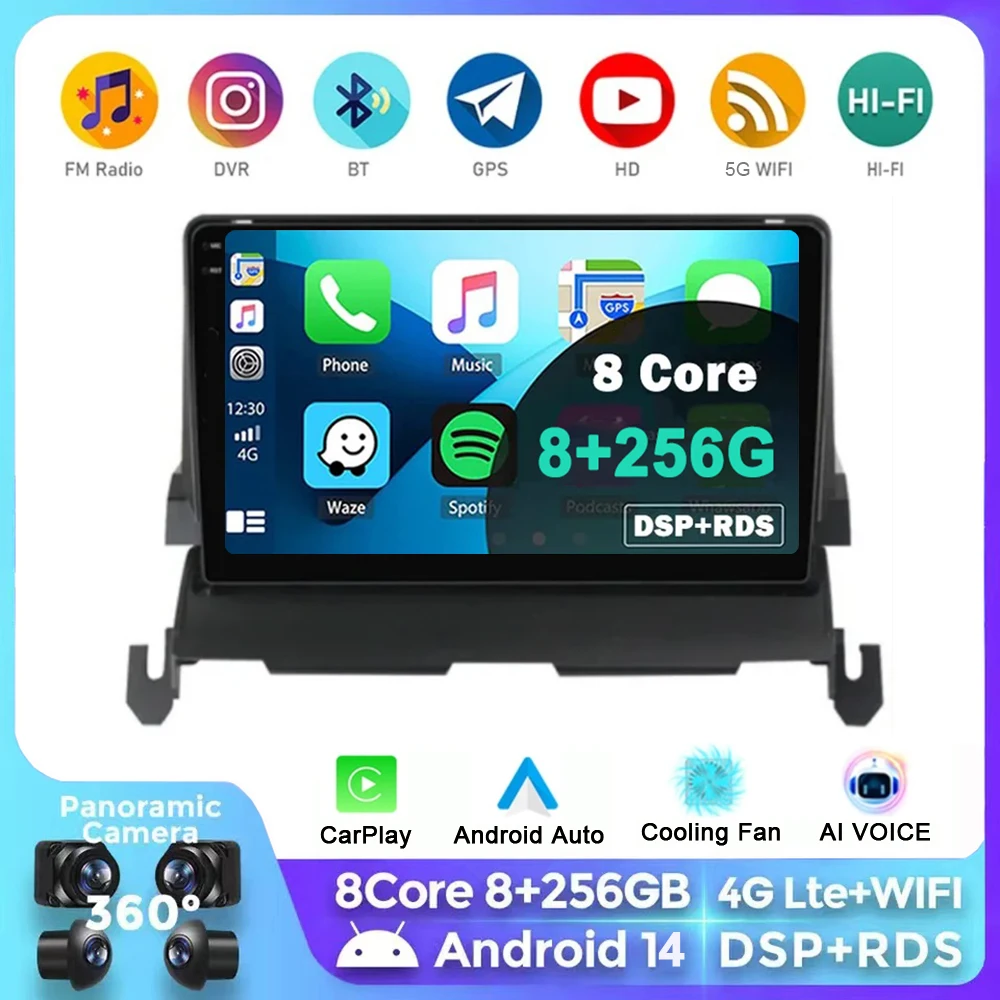 

Android 14 4G WIFI Car Radio For Dodge Journey 2009-2012 Carplay Autoradio Stereo Player 2din WiFi Music GPS 360 Camera 2K QLED