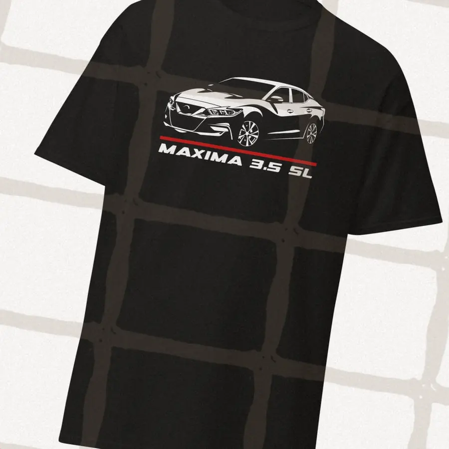

Car Lovers T-shirt Niss car Maxima Men's and Women's Short-Sleeved with Patterns for Summer