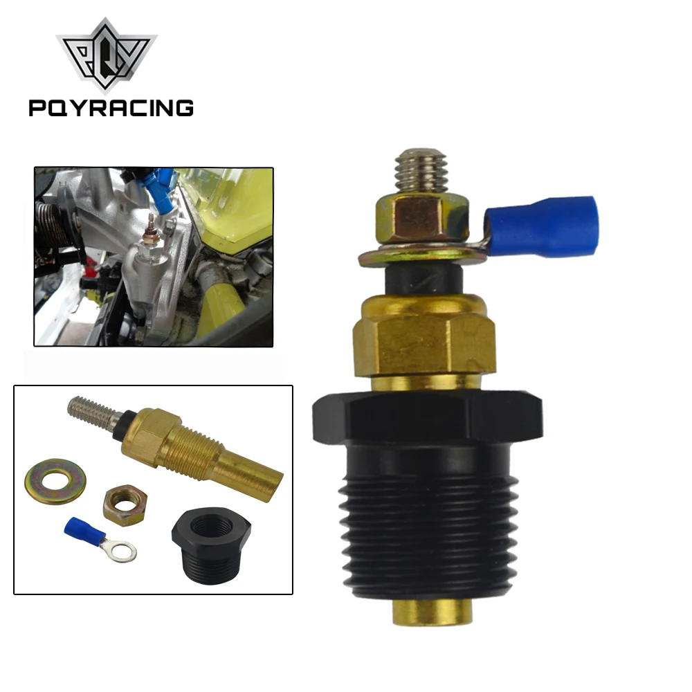 PQY - Coolant Temp Sender Sensor Adapter K20 K24 For Honda Civic Integra + Fittings Adaptor 3/8-1/8NPT PQY-TSU01+TSU02