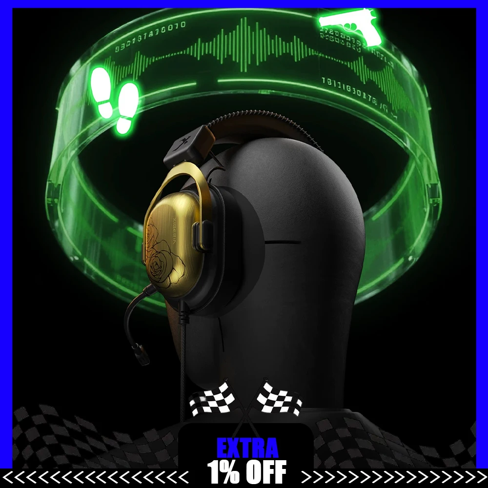 XIBERIA T10 Wired Headset Four Cavity Frequency Division Wired Esports Headset Coordinate Level Auditory Localization For Gifts