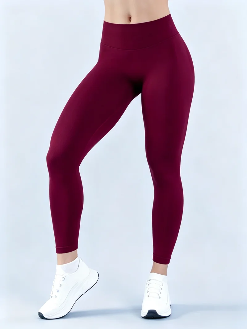 HISTELLO Impact Leggings Seamless Women Yoga Clothing Ribbed Waist Scrunch Butt Tights High Elastic Fitness Workout Gym Pnats