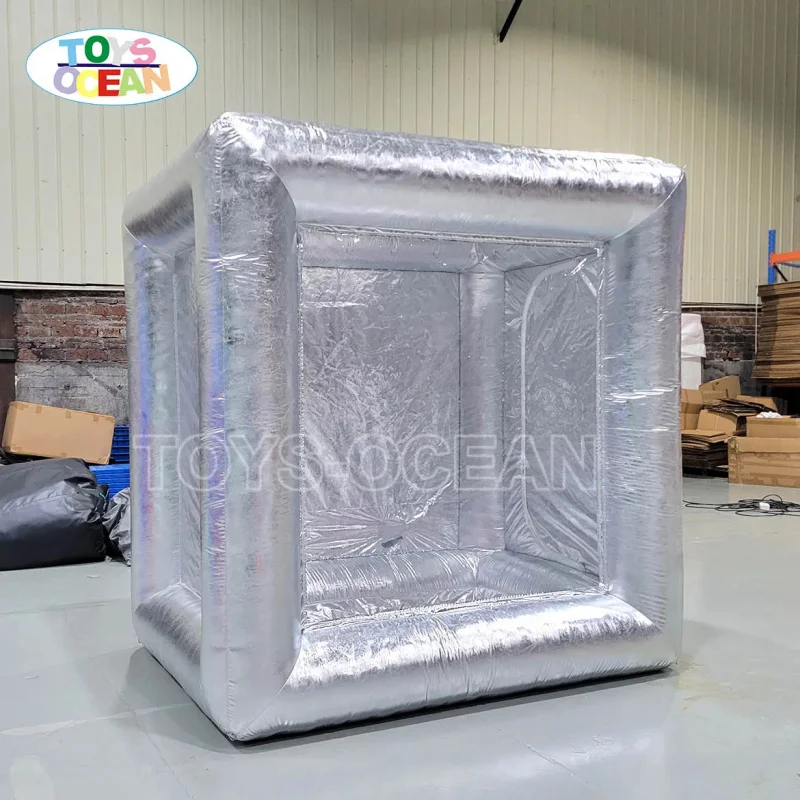 Factory Customized New Style Inflatable Money Catcher PVC AMT Model Inflatable Cash Cube Booth Balloon Sea Shipping
