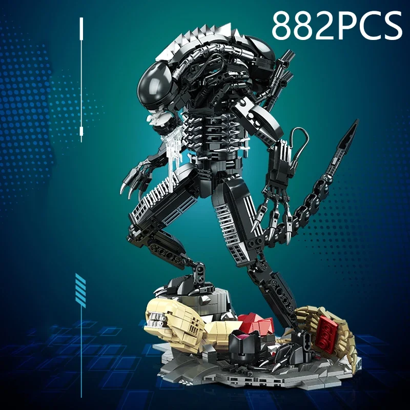 

882PCS Alien Monster Building Blocks Classic Movie Robot Assemble Model Bricks Desktop Display Educational Toys Gifts For Kids