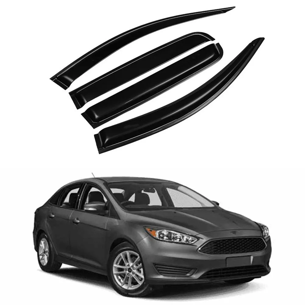 For Ford Focus 2 MK2 2007 2008 2009 2010 2011 Acrylic Side Door Window Vent Visor Sun Rain Deflector Guard Smoke Rain Shade