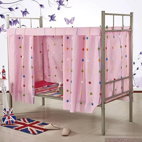 Student Dormitory Canopy Bed Curtains Bunk Single Bed Curtain Dustproof Privacy Protection Mosquito Net Bedroom Home Decor