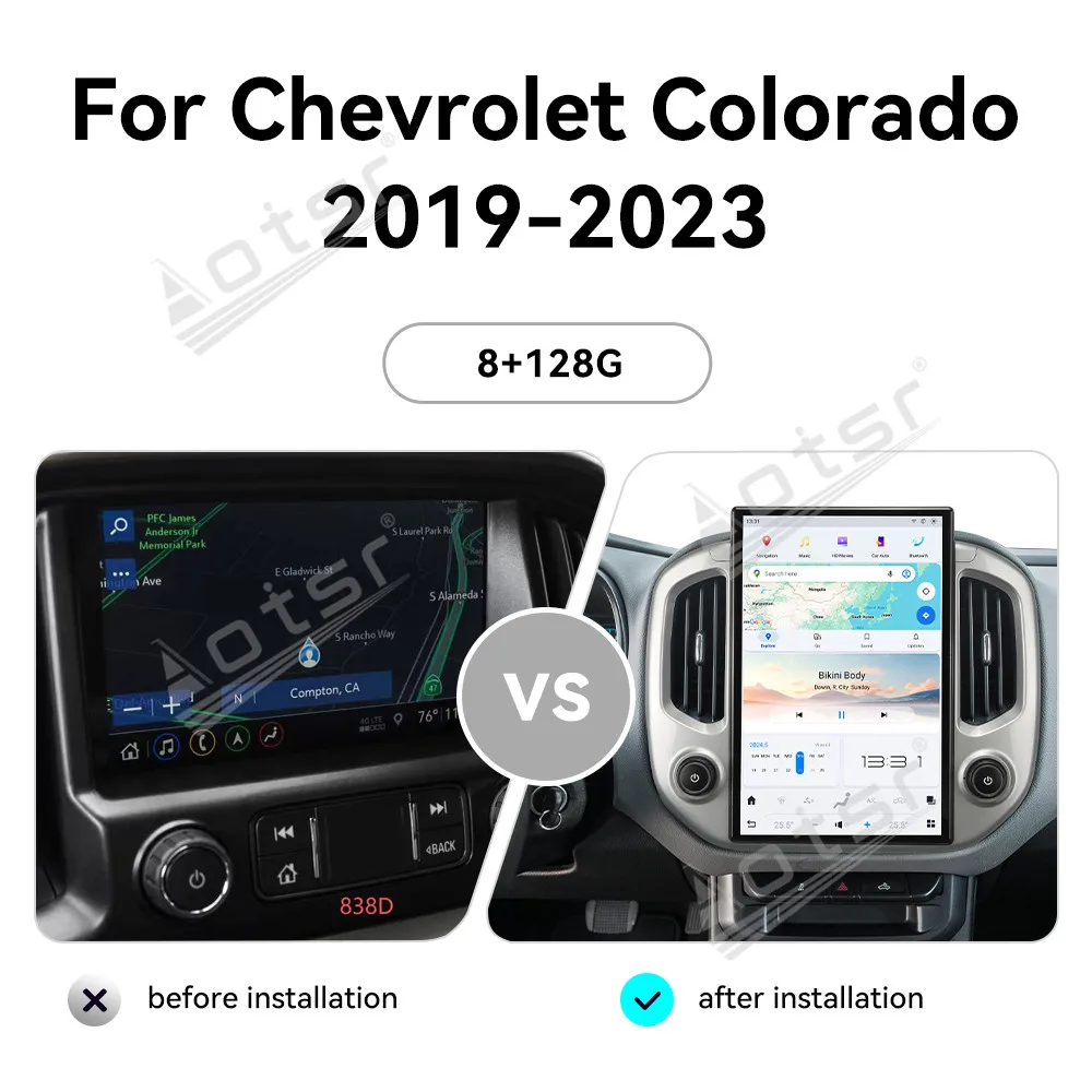 14.4 Inch Android 13 CarPlay Radio For Chevrolet Colrado 2019-2023 Screen Multimedia Player Car GPS Navigatio Universal 7/8 inch