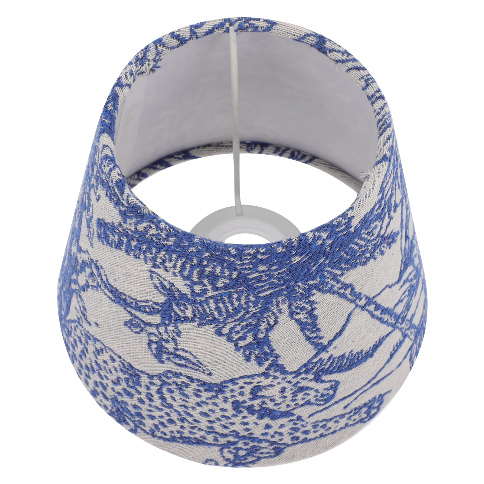 

Lamp Shades for Floor Lamps Embroidered Fabric Lampshade Hotel Cloth Branches Cover Blue