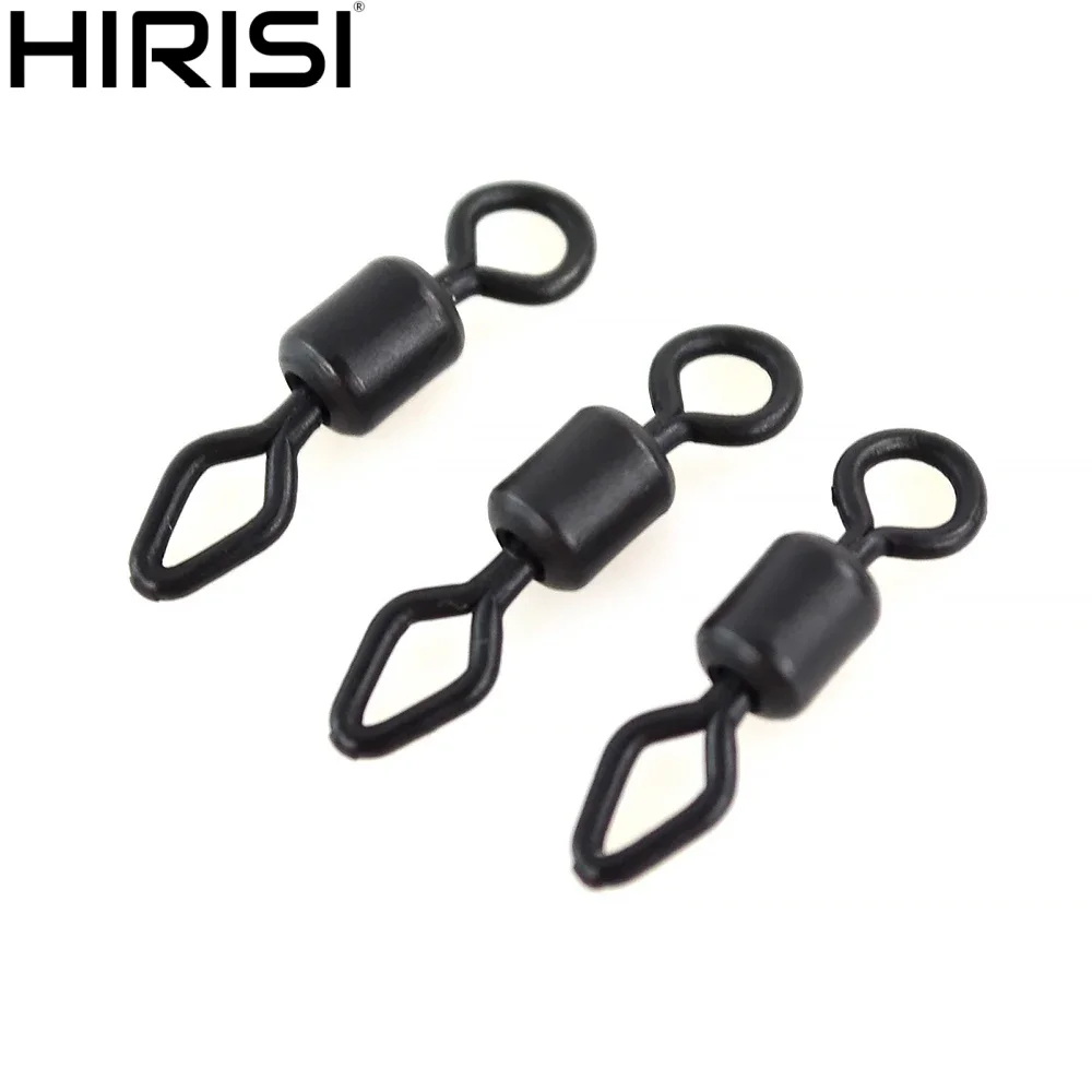 

Hirisi 20pcs Carp Fishing Long Body High Speed Rolling Swivels Snaps Terminal Tackle AE046