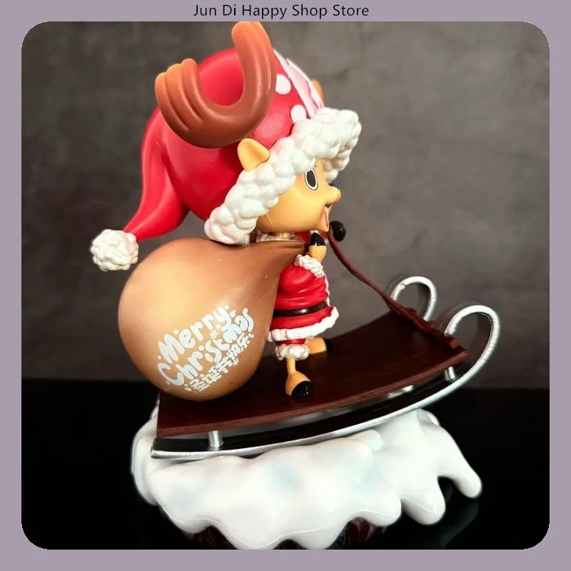 16 سنتيمتر قطعة واحدة توني توني المروحية نسخة عيد الميلاد الشكل لطيف سانتا الزي أنيمي تمثال هدية للفتيات عيد ميلاد