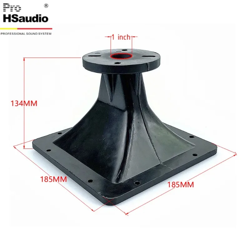 1pcs Audio Horn for Full Range Cabinet Compress Driver Size185L*185W*134H,Throat 1Inch