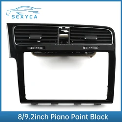 Presa di sfiato del condizionatore d'aria di controllo centrale dell'auto e cornice dello schermo decorativo adatta per Volkswagen Golf 7 7.5 MK7 8 pollici 9.2 pollici