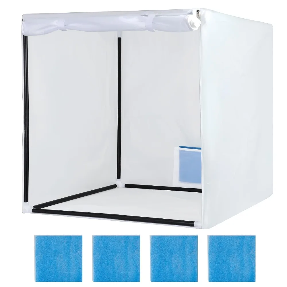 

Spray Gun Painting Booth Set, 30*30*30 Inch Portable Painting Booth Tool with Filter and Curtain, Suitable for DIY Projects