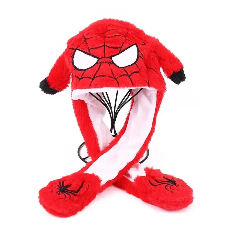 قبعة مارفل سبايدرمان اللطيفة على شكل آذان أرنب، قبعة متحركة ناعمة للقفز، لعبة أنيمي مضحكة للأولاد، قبعة كرتونية، ألعاب هدايا عيد ميلاد للأطفال #6