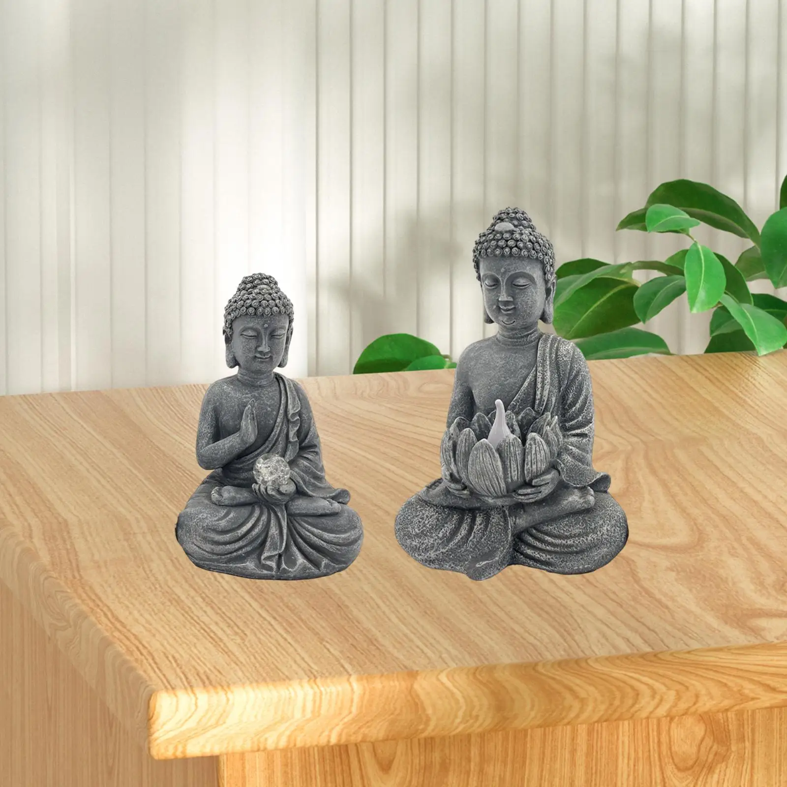 

Садовая солнечная скульптура Будды с лампой для ландшафтного дизайна, легкая опора