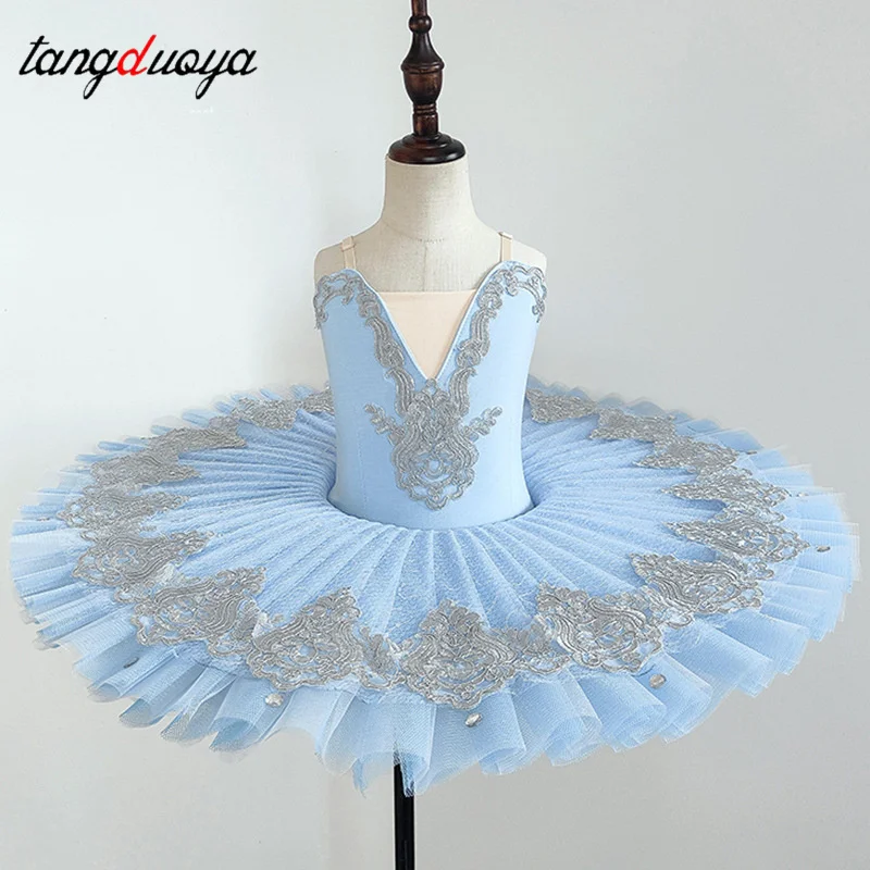 Классический профессиональный балетный костюм для взрослых и детей, милый и милый блинный балетный костюм с рюшами, вечерние танцевальные костюмы, балетное платье для девочек и женщин