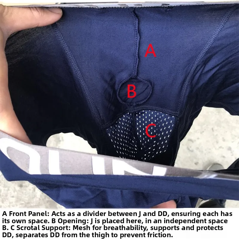 

Ice Silk Modal Men's Underwear Bulletproof Design Breathable Spermatic Cord Bagging Varicocele orts mid Waist Youth