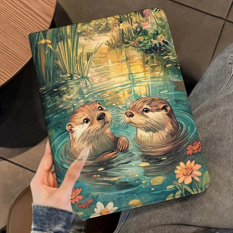 

Cartoon Cung Tung Capybara For iPad Pro Air Mini 2 3 4 5 6 7 7th 8th 9th 10th 11th 10.2 9.7 10.5 10.9 11 12.9 13 Tablet Case