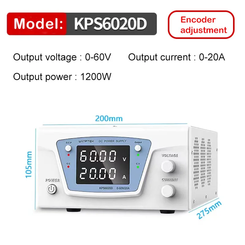 KPS6020D 1200w High Power Stabilized Power Supply 60v 20a Adjustable dc Power Supply