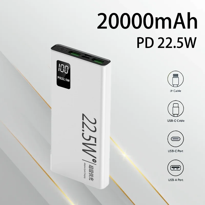 

Ультратонкий портативный внешний аккумулятор 20000 мАч 10000 мАч большой емкости для мобильных телефонов, для использования на улице и в повседневной жизни