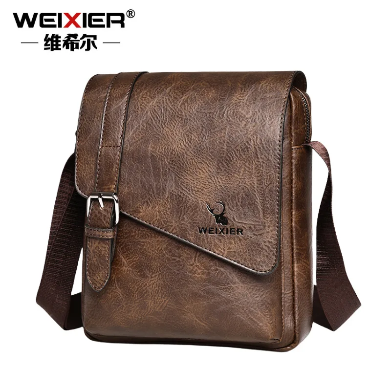 Men's Retro Business Shoulder Bag New Fashionable Brand PU Leather Retro Handbag Versatile Travel Crossbody Bags sling bolso sac