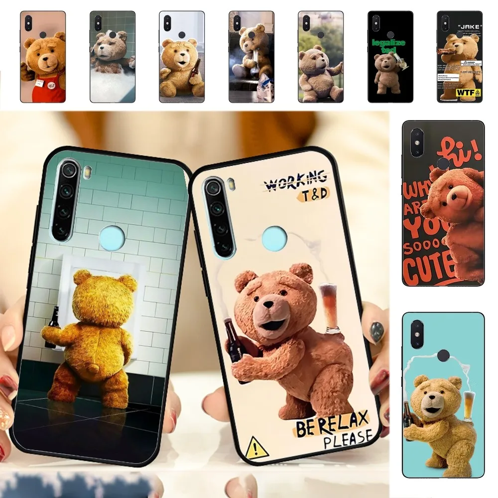 

Ted Bear Cute Phone Case For Redmi Note 4 X 5 A 6 7 8 Pro T 9 Pro 9S 10 Pro 11 Pro 11S 11Epro PocoM3pro