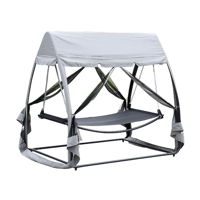 Outdoor Swing Chair, Double Triple Rocking Chair Outdoor Simple Patio Terrace Chair, Hammock Family Cradle Chair