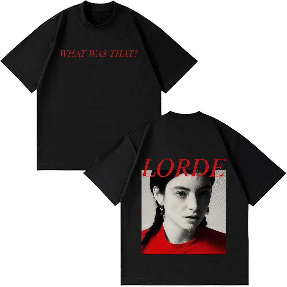 Singer Lorde Fashion Print T-shirt Men Women Fashion Vintage T-shirt Summer Casual Cotton Short-sleeved Harajuku Loose T-shirts