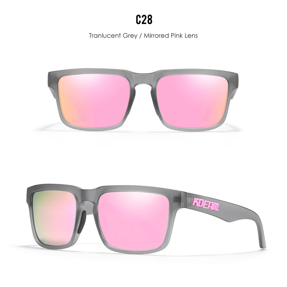 KDEAM männer Polarisierte Sonnenbrille Angeln Lebensstil Gespiegelt Farbe Blockieren Sonnenbrille Frauen Legende Platz Sonnenbrille Mit Box – Detail 14