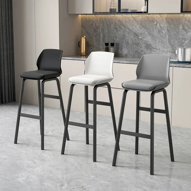 Square Kitchen Island Bar Chair Vanity Leather Lounge Modern Dining Bar Stool Library Design Sillas Para Comedor Home Furniture