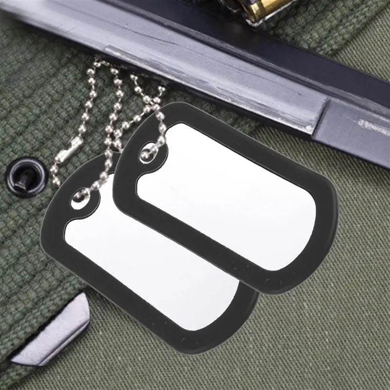 12pcs Dog Tag Silicone Dog Tag Protective Cover Dog Tag For Man Rubber Round Jewellery Tag