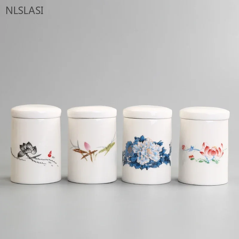 Custom New Ceramic Tea Jar Portable Pu 'er Tea Box Sealed Moisture-proof Storage Pot Home Coffee Container Can Tea Accessories