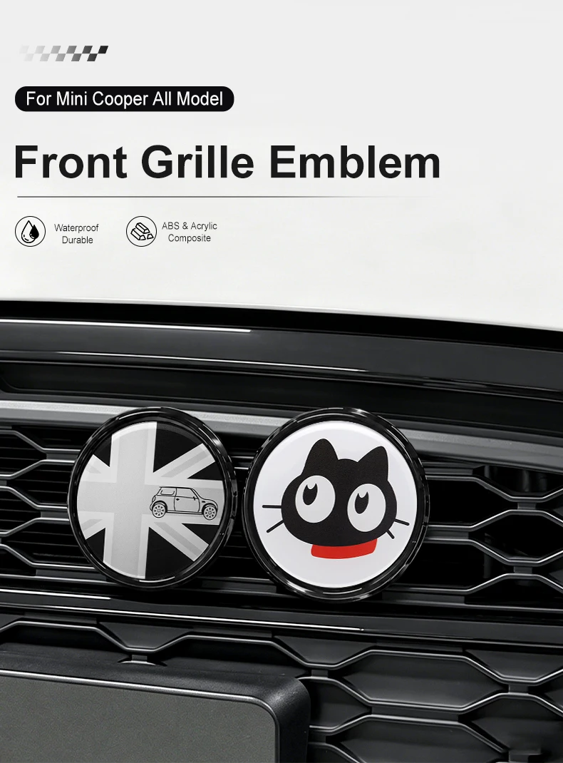 Universelles 3D-Acryl Frontgrill-Emblem Abzeichen Auto-Außenschild Styling-Dekoration Zubehör – Detail 2
