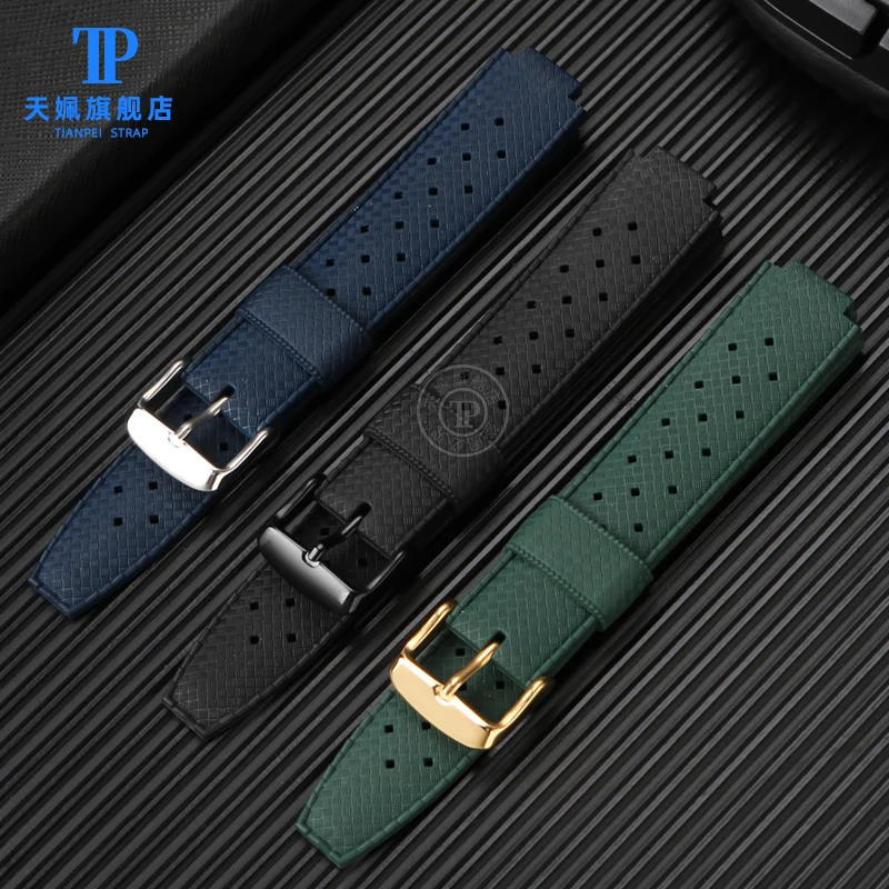 Rubber watchband For LV Watch Raised Mouth for Louis Vuitton Tambour Series Q1121 Dedicated band Men Women Q114k Watch Strap