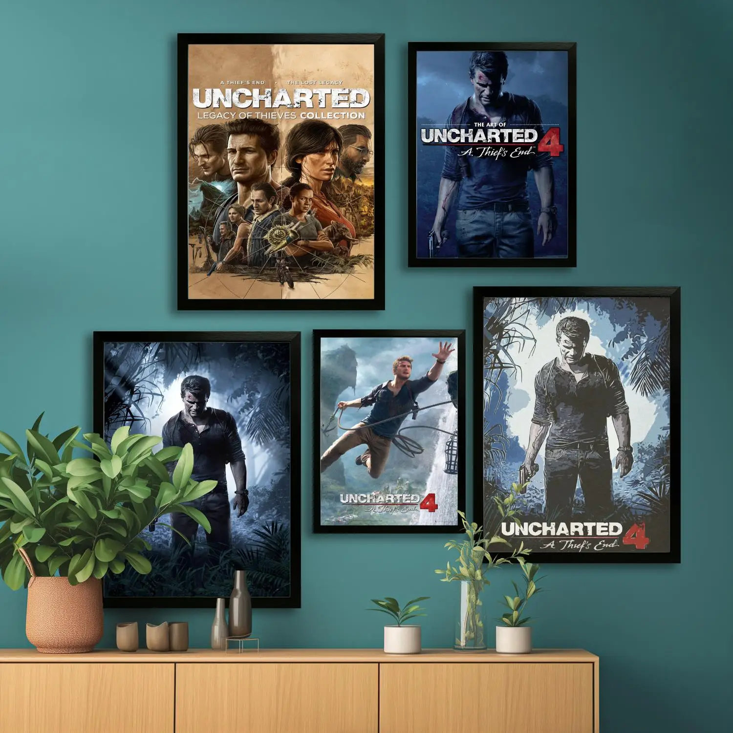 Uncharted 4 A Thief’s End Canvas Art Poster and Wall Art, Picture Print, Modern Family, Bedroom Decor, Posters