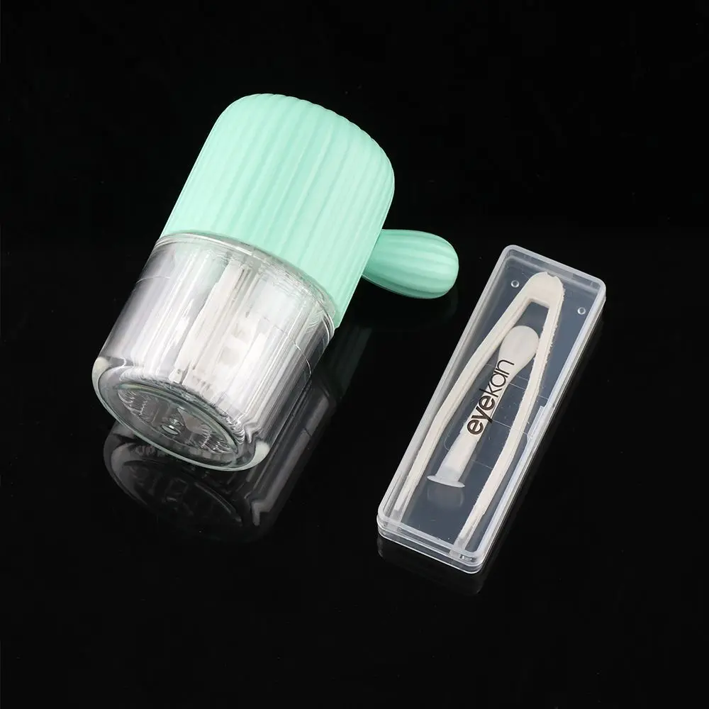 Contact Lens Washer Cartoon Cactus Contact Lenses Cleaning tools Colored Contact Lens Cleaner Stretch Manual Cleaner image 5