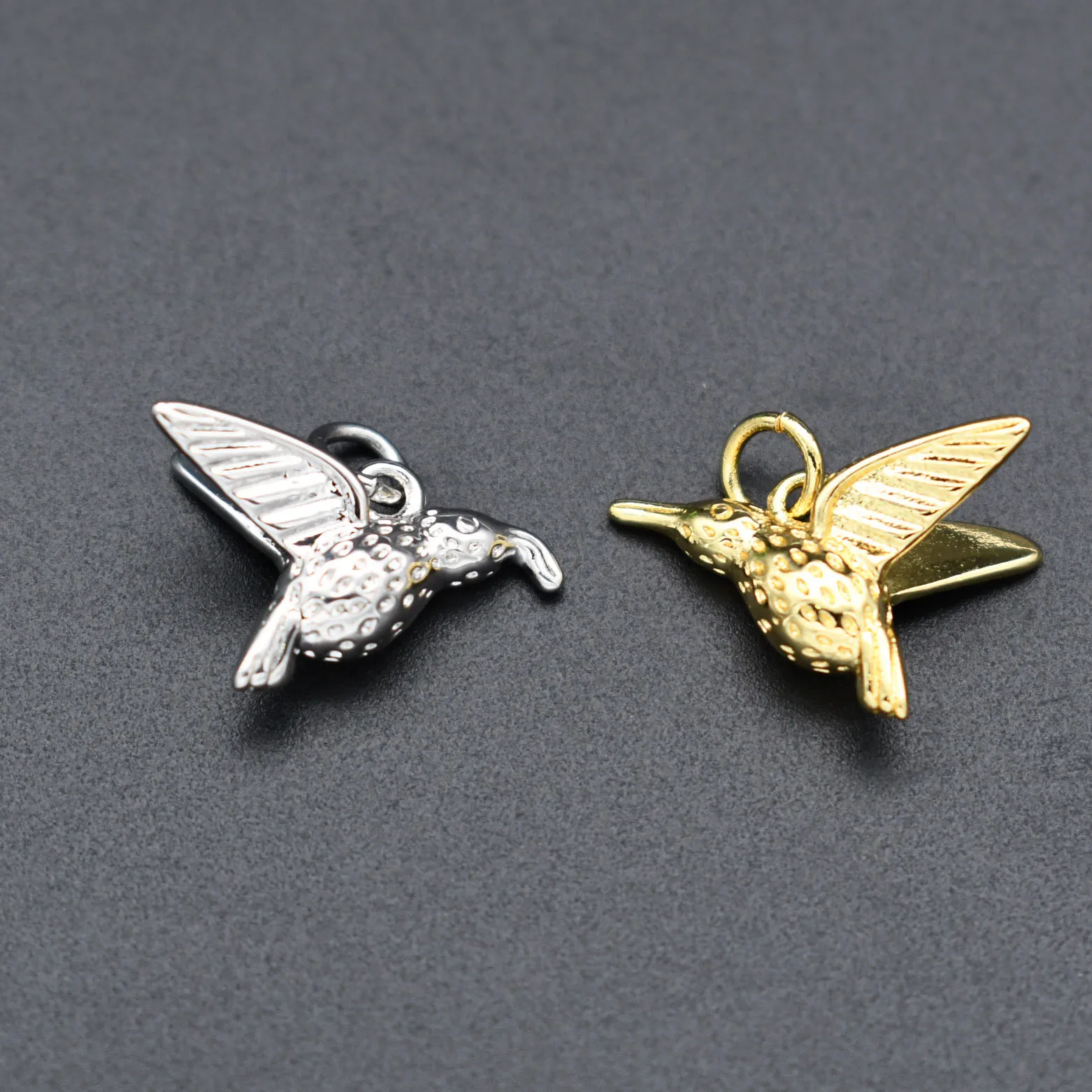 Fashion Jewelry for Women High Quality Gold Plated Solid Cute Little Bird Kawaii Charms Pendant for DIY Necklace Bracelet